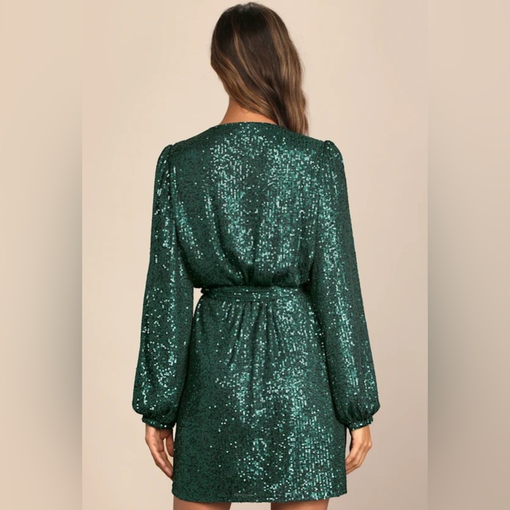Lulus Green Sequin Dress  Size XL. Fully lined. - Picture 7 of 7